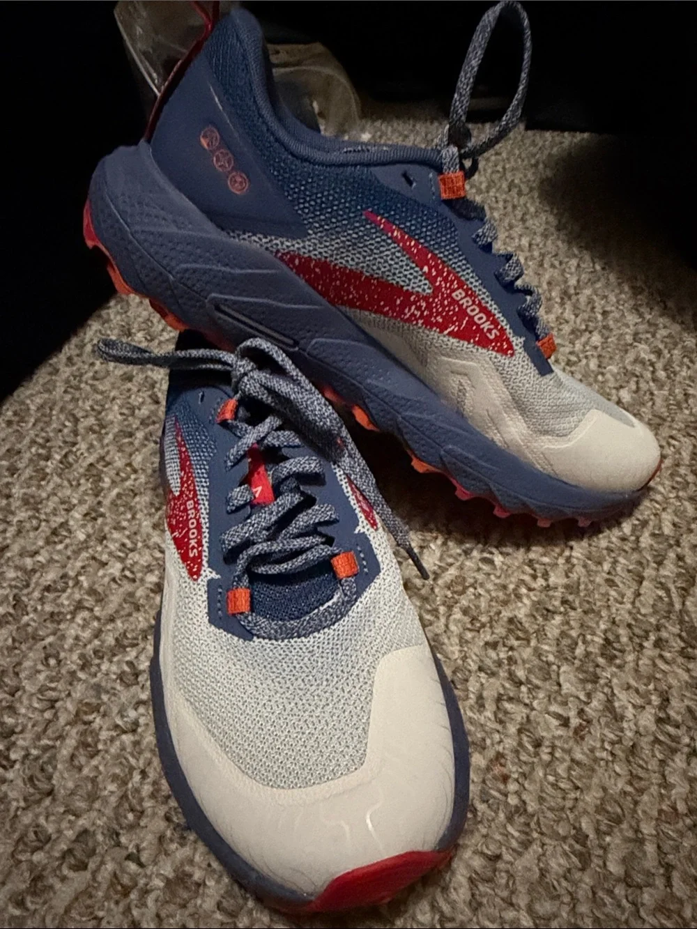 Women’s Athletic Sneakers in Navy, White & Red - Picture 2 of 4